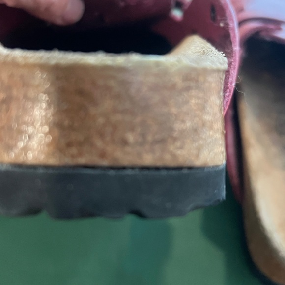 Birkenstock ladies red leather slip on clogs size 41 (10) ladies (8) men - Picture 7 of 11